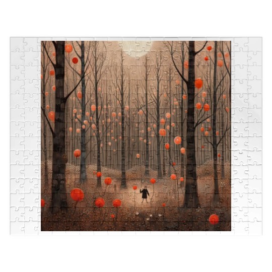 Enchanted Whispers: Balloon-Leaved Symphony Jigsaw Puzzles