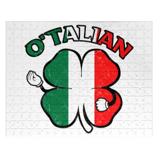 Italian St Patric Day Irish Italian O'Talian Jigsaw Puzzles