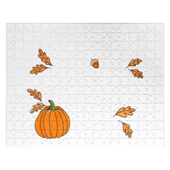 Pumpkin Spice is My Vice Fall Autumn Leaves Jigsaw Puzzles