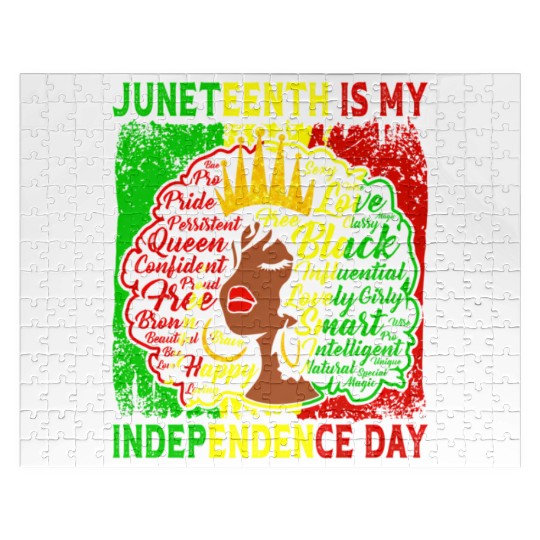Queen Wo Juneteenth Is My Independence Free Day Jigsaw Puzzles