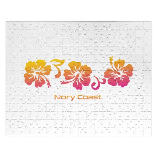 Ivory Coast Africa Cote D'ivoire Hibiscus Jigsaw Puzzles