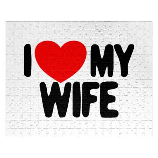 I Love My Wife Red Heart Husband I Love My Wife Jigsaw Puzzles