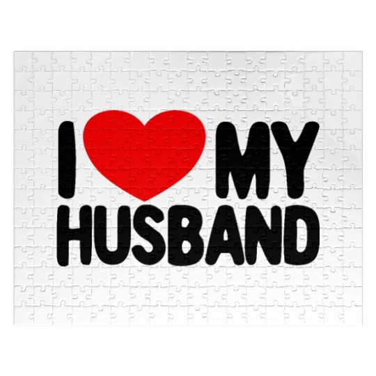 I Love My Husband Red Heart Wife I Love My Husband Jigsaw Puzzles