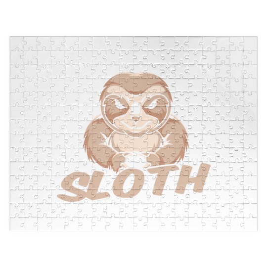 Sloth Funny Sloth Baseball Jigsaw Puzzles