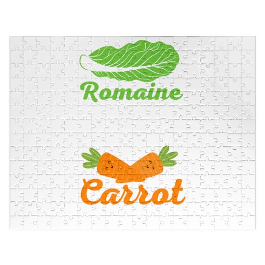 Romaine calm and carrot on | funny carrot gift Jigsaw Puzzles