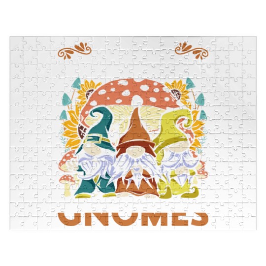 Easily Distracted By Gnomes Garden Gnome Jigsaw Puzzles