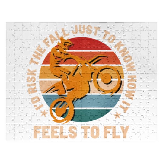 Motocross Supercross How It Feel To Fly Spruch Jigsaw Puzzles