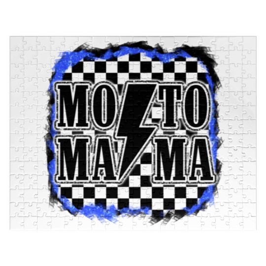 Moto Mama Motocross Racing Dirt Bike Mom Son Race Jigsaw Puzzles