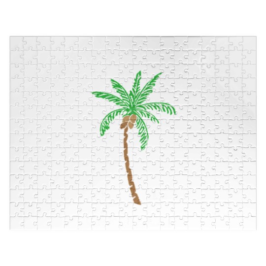Saint Min Colorful Caribbean Palm Tree Retro Novel Jigsaw Puzzles