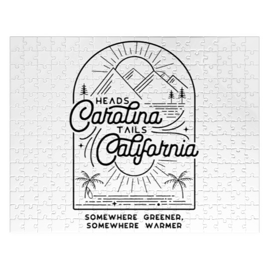 Heads Carolina Tails California Western Cory Jigsaw Puzzles