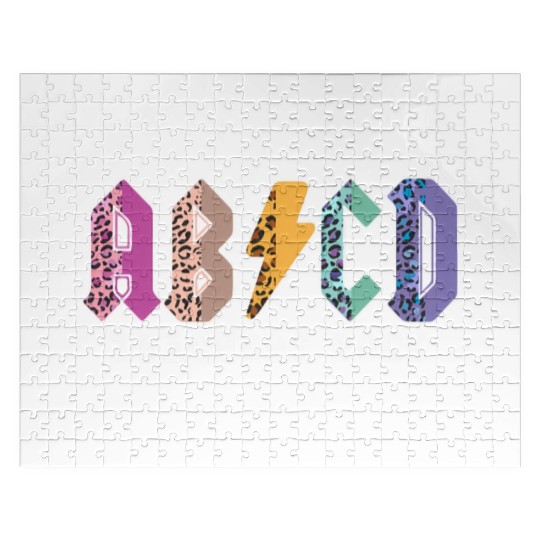 Teacher Abcd Roc Colorful Leopard in Jigsaw Puzzles