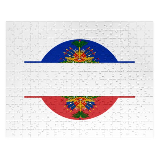 Haitian Flag Haiti Coat Of Arm Ayiti Day Pride Jigsaw Puzzles