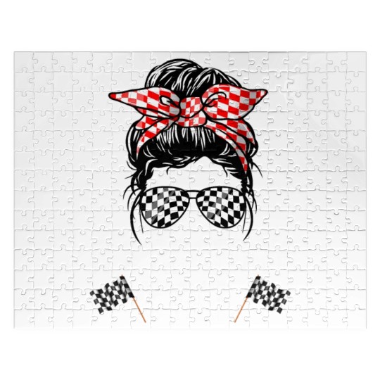 It'S Race Day Y'All Checkered Flag Racing Messy Jigsaw Puzzles