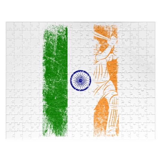 India Flag Indian Cricket Jersey Fan Player Coach Jigsaw Puzzles