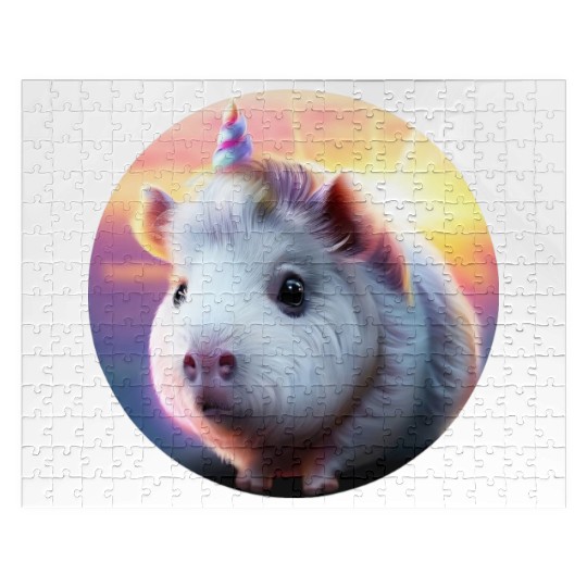 Guinea pig unicorn Jigsaw Puzzles