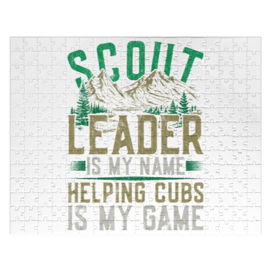 Scout Leader Is My Name Helping Cubs Is My Game Jigsaw Puzzles