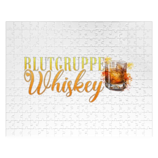 Blutgruppe Whiskey Cocktail Bartender Jigsaw Puzzles