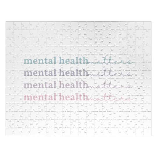 Mental Health Matters | Quote IV French Grey Jigsaw Puzzles