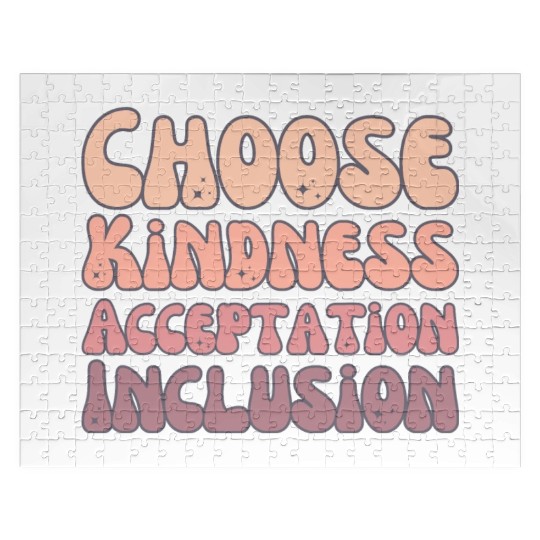Choose Kindness Acceptation Inclusion Jigsaw Puzzles