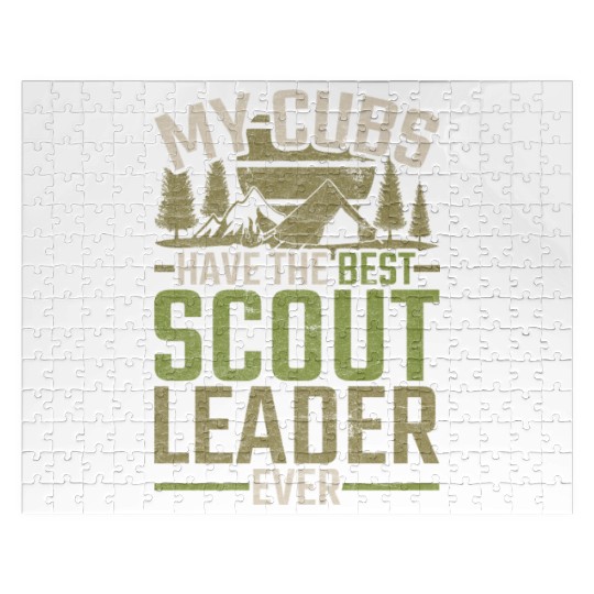 My Cubs Have The Best Scout Leader Ever Jigsaw Puzzles