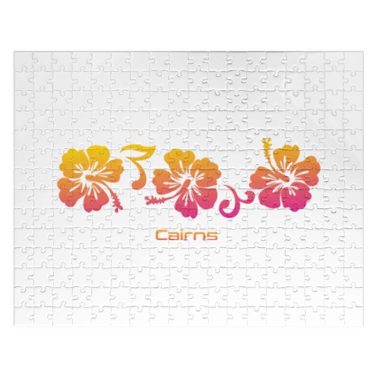 Cairns Australia Hibiscus Souvenir Vacation Jigsaw Puzzles