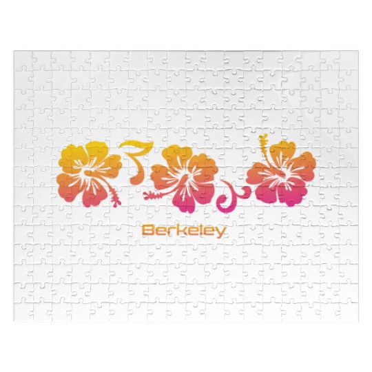 Berkeley California Hibiscus Souvenir Vacation Jigsaw Puzzles