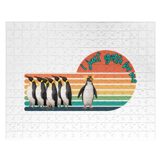 I Just Really Gotta Be Me Penguin Jigsaw Puzzles