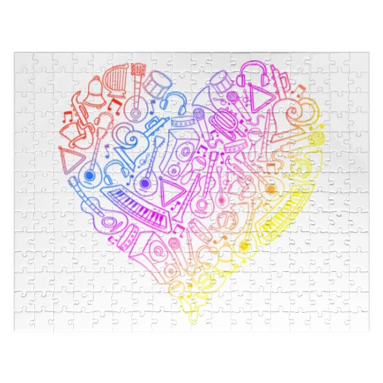 Music Heart Musician Composers Music Lover Jigsaw Puzzles