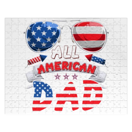 All American Dad US Patriots Fathers America Party Jigsaw Puzzles