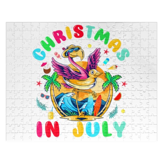 Just A Girl Who Loves Christmas In July Summer Jigsaw Puzzles