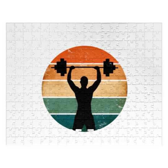 Hit Maxes Evade Taxes Gym Fitness Retro Workout Jigsaw Puzzles