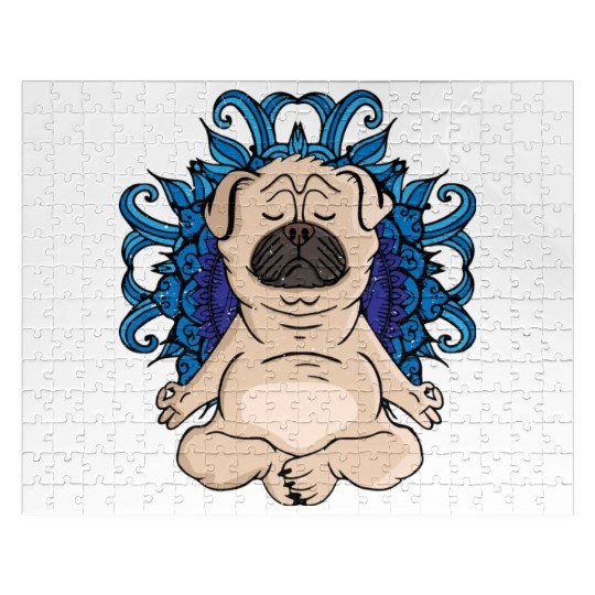 Zen Buddhism Meditation Gift Dog Lover Women Yoga Jigsaw Puzzles