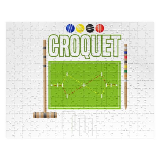 Croquet Player Garden Croquet Golf Sport Jigsaw Puzzles