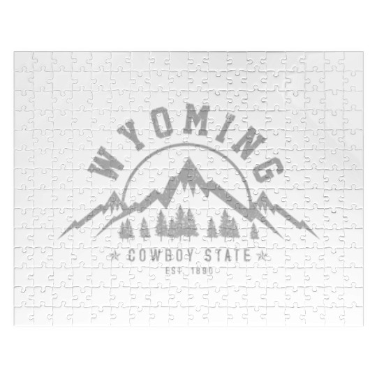 Wyoming The Cowboy State Est 1890 Moains Jigsaw Puzzles