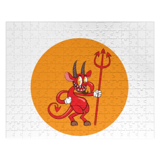 Funny Hail Gay Satan Lgbt Goth Gay Pride Baphomet Jigsaw Puzzles