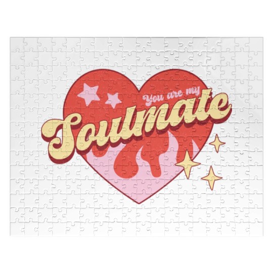 Soulmate heart valentine sublimation trending Jigsaw Puzzles