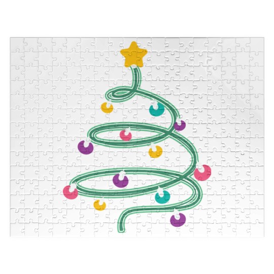 Christmas Light Christmas Tree Jigsaw Puzzles