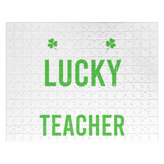 Funny One Lucky Preschool Teacher St Patricks Day Jigsaw Puzzles