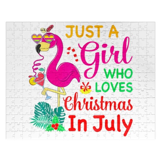 Just A Girl Who Loves Christmas In July And Jigsaw Puzzles
