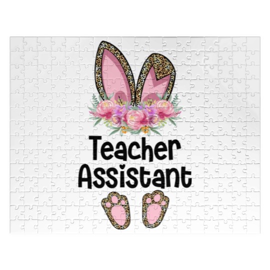 Easter Bunny Ear Teacher Leopard Teacher Assistant Jigsaw Puzzles