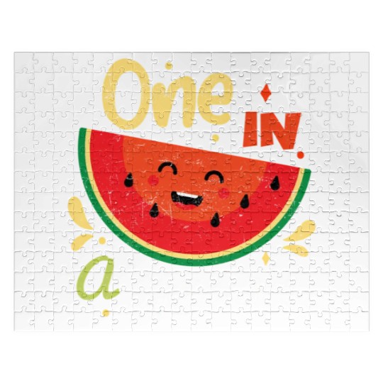 One In A Melon Watermelon Fruitarian Summer Fruit Jigsaw Puzzles