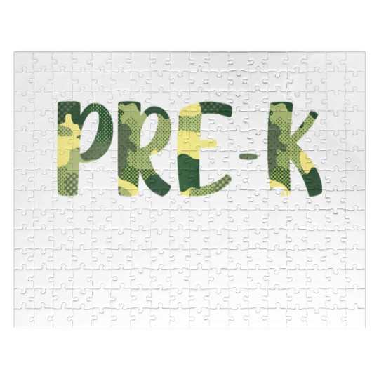 Camo Pre-K Squad Back To School Camouflage Jigsaw Puzzles