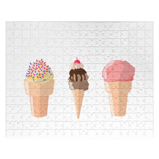 Ice Cream Treat Yo' Self Summertime Sherbet Gelato Jigsaw Puzzles