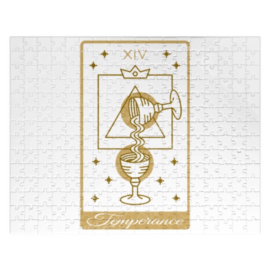 Tarot Card Temperance Occult Gothic Halloween Jigsaw Puzzles
