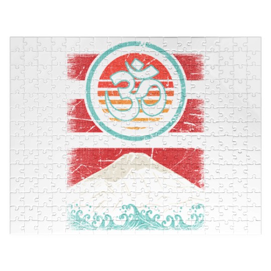 Om Ohm Symbol 80S Style Meditation Yoga Jigsaw Puzzles