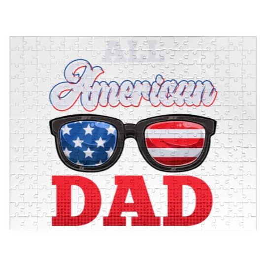 All American Dad Independence Day Party USA Father Jigsaw Puzzles