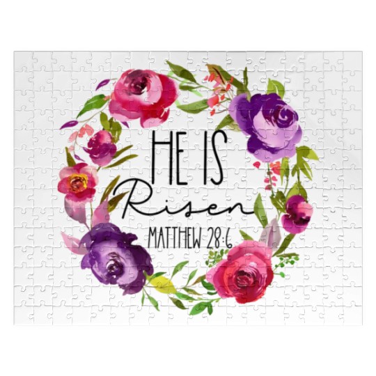 He Is Risen Floral Easter For Christiann Mom Jigsaw Puzzles