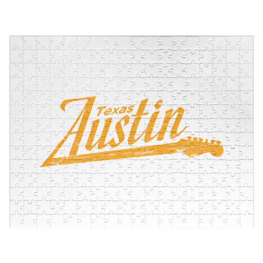 Austin Texas Guitar Neck Jigsaw Puzzles