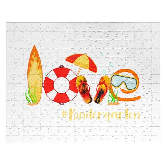 Love Kindergarten Summer Christmas In July Flip Jigsaw Puzzles