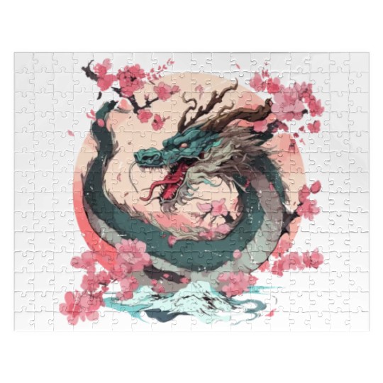 Japanese Dragon Cool Fantasy Chinese Asian Dragon Jigsaw Puzzles
